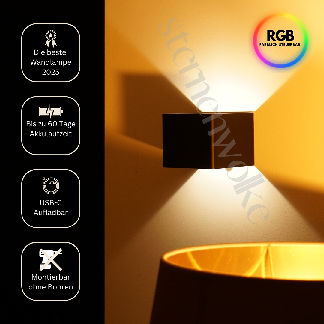 sternenwolke RGB Drahtlos Luxus Wandleuchte | 60 Tage Version