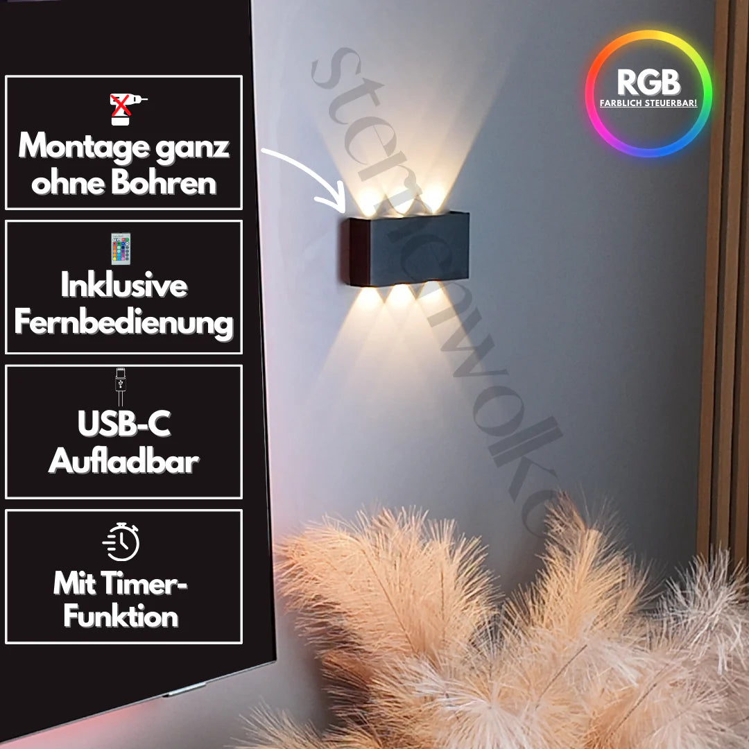 sternenwolke RGB Kabellose Luxus-Wandleuchte | Das Original