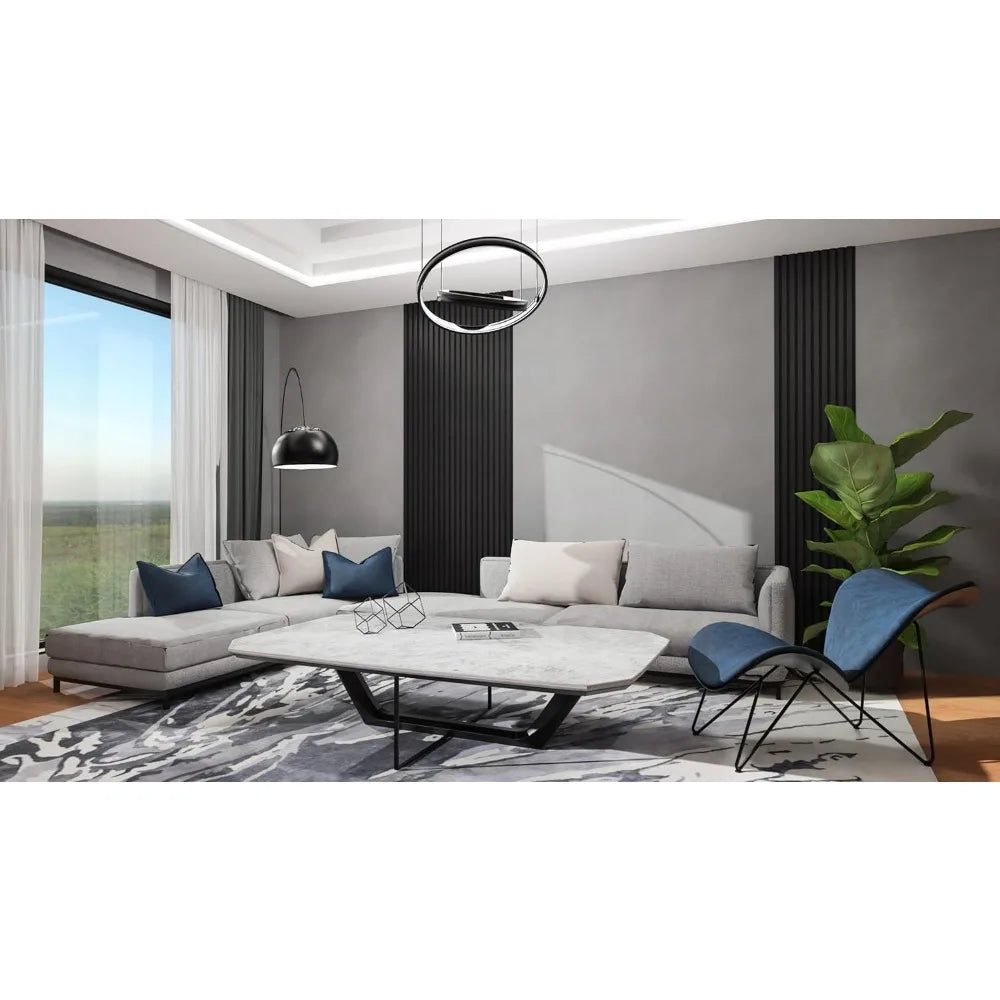 sternenwolke™ Akustikpaneele 1,485m² - 275cm x 54cm* set - 2 Stück 275cm x 27cm | Schwarz 905 | Wandverkleidung