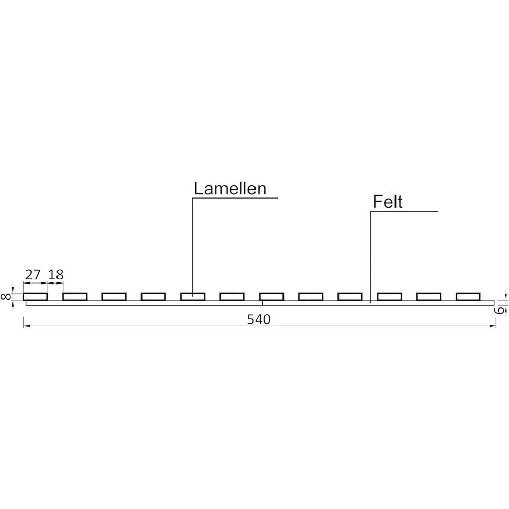 sternenwolke™ Akustikpaneele 1,485m² - 275cm x 54cm* set - 2 Stück 275cm x 27cm | Schwarz 905 | Wandverkleidung