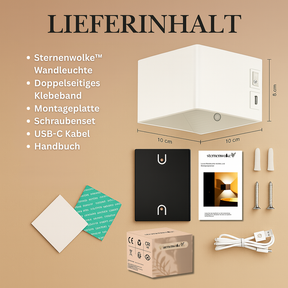 sternenwolke™ Drathlos Luxus Wandleuchte | 60 Tage Version