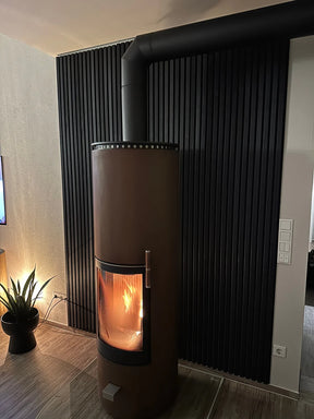 sternenwolke™ Akustikpaneele 1,485m² - 275cm x 54cm* set - 2 Stück 275cm x 27cm | Schwarz 905 | Wandverkleidung